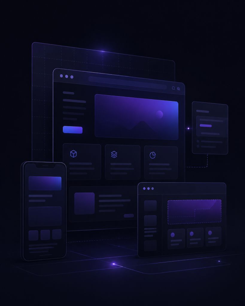Business website design mockup